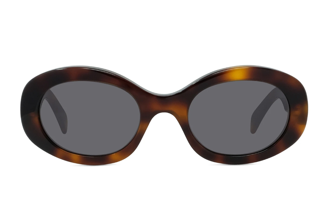 (Women) 【Prescription Available】CELINE Oval Frame Acetate Sunglasses for Women Tortoiseshell CL40194U-53A 圖 3