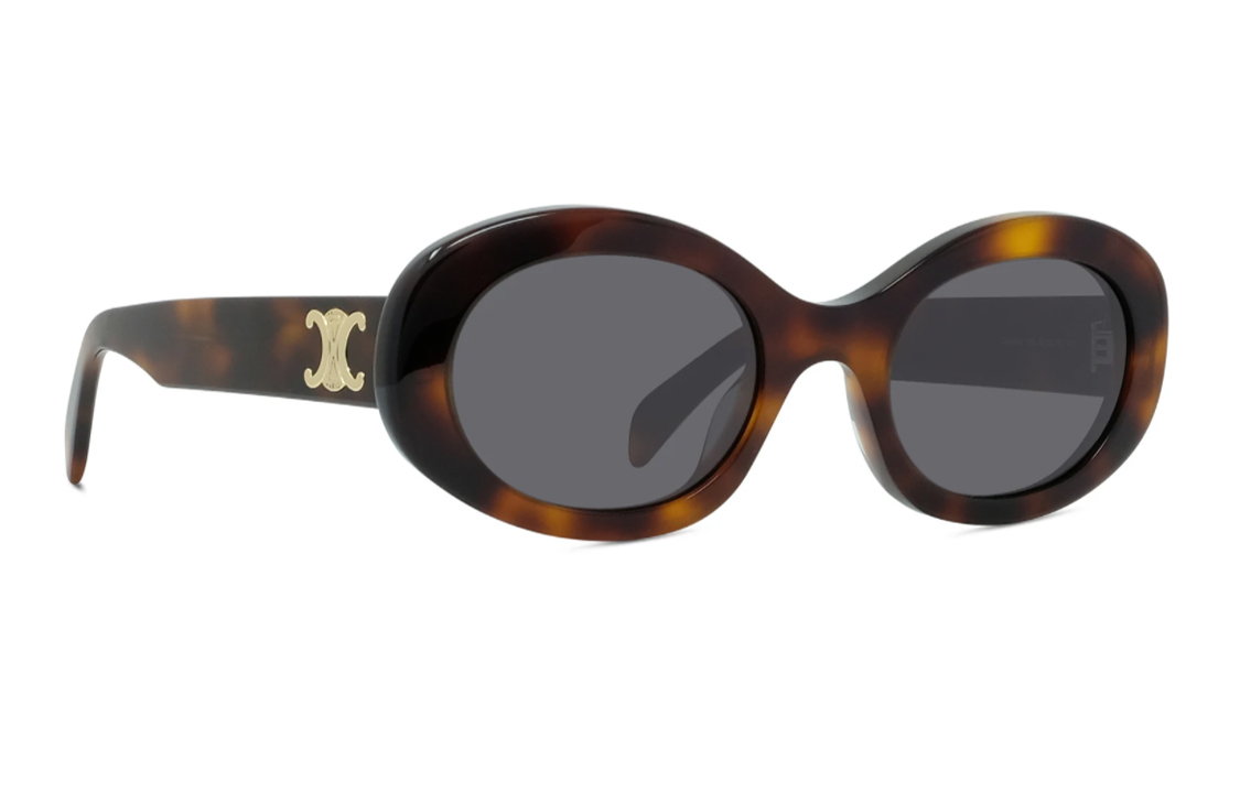 (Women) 【Prescription Available】CELINE Oval Frame Acetate Sunglasses for Women Tortoiseshell CL40194U-53A 圖 4