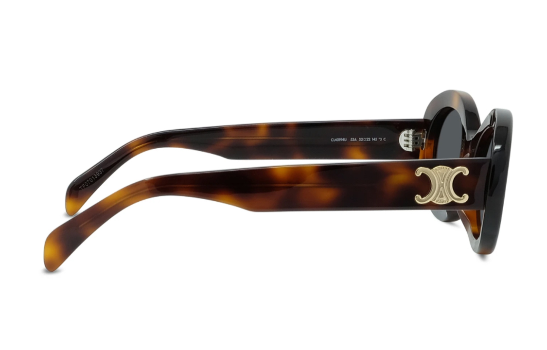 (Women) 【Prescription Available】CELINE Oval Frame Acetate Sunglasses for Women Tortoiseshell CL40194U-53A 圖 5