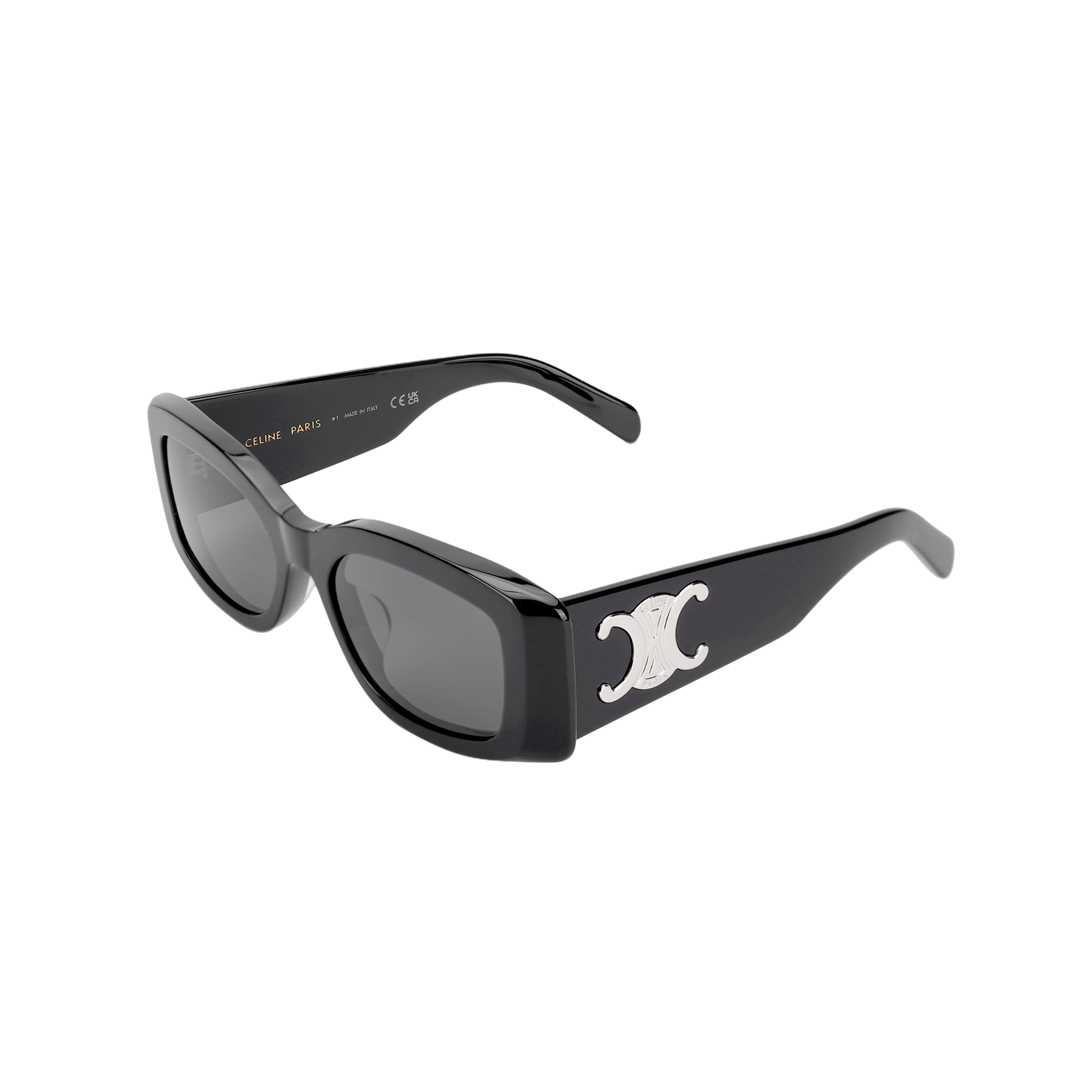 (Women) 【Prescription Available】CELINE Rectangular Acetate Black  Sunglasses 4S282CPLB38NO