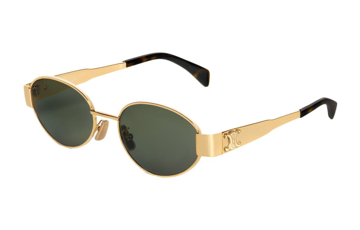 (Women) CELINE TRIOMPHE Metal Oval Sunglasses Gold for Women CL40235U-30N