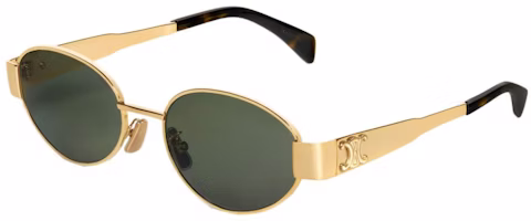 (Women) CELINE TRIOMPHE Metal Oval Sunglasses Gold for Women CL40235U-30N (Women) CELINE TRIOMPHE Metal Oval Sunglasses Gold for Women CL40235U-30N