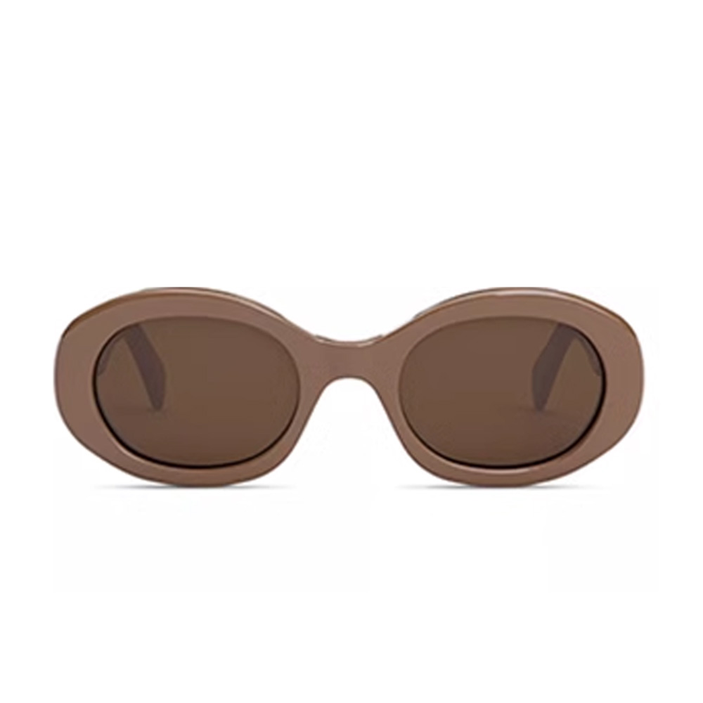 (Women) 【Prescription Available】CELINE Triomphe Oval Sunglasses for Women - Stylish Design 40194U 圖 12