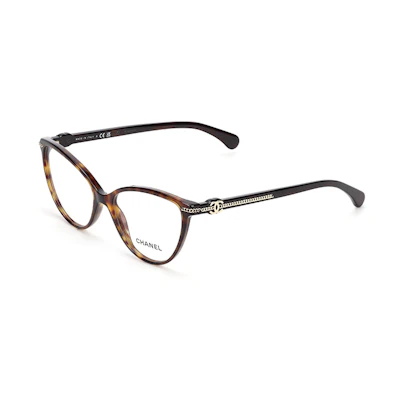 (Women) 【Prescription Available】CHANEL Tortoiseshell Cat-Eye Optical Glasses Frames CH3457C714