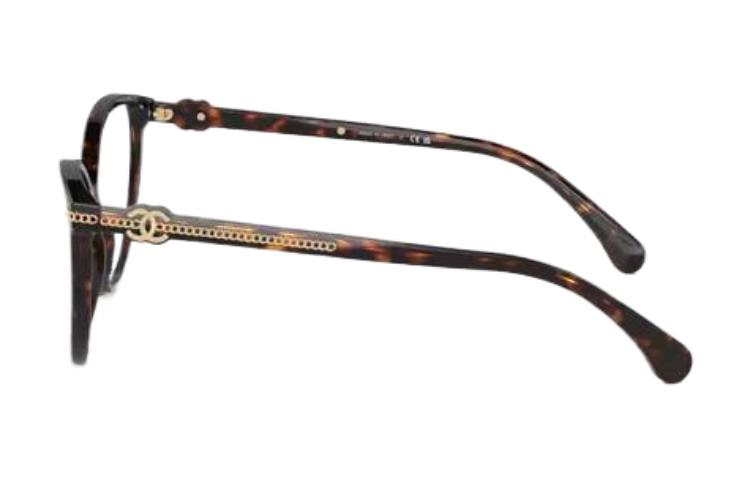 Shop (W) 【可配镜】CHANEL 龟壳色猫眼光学眼镜框 CH3457C714