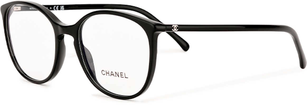 (W) 【可配镜片】香奈儿CHANEL双C圆形光学眼镜黑色款女士专用 CH3282-C501 Order (W) 【可配镜片】香奈儿CHANEL双C圆形光学眼镜黑色款女士专用 CH3282-C501