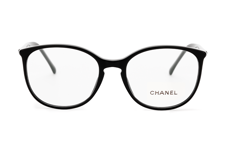 Lookbook (W) 【可配镜片】香奈儿CHANEL双C圆形光学眼镜黑色款女士专用 CH3282-C501