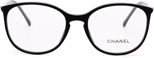 Lookbook (Women) CHANEL Double C Round Optical Glasses Black for Women CH3282-C501