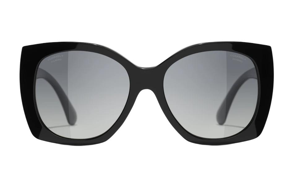 Order (W) 【Con Prescripción】Gafas de Sol Mujer CHANEL Logo Corazón Forma Irregular Negro ch5519-c622s8