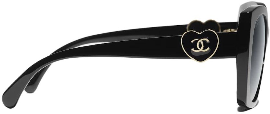 (Women) CHANEL Heart Logo Irregular Shape Sunglasses Women Black ch5519-c622s8 Shop (Women) CHANEL Heart Logo Irregular Shape Sunglasses Women Black ch5519-c622s8