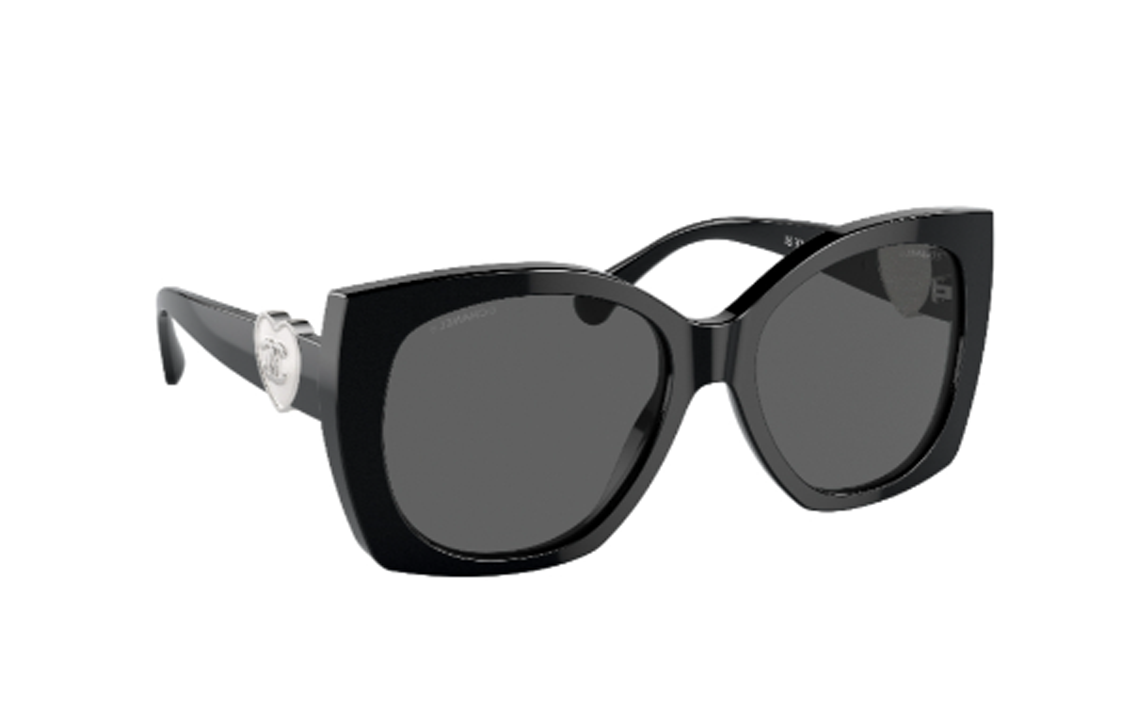 Lookbook (W) 【Con Receta】Gafas de Sol CHANEL Logo Mariposa para Mujer - Negro 0CH5519