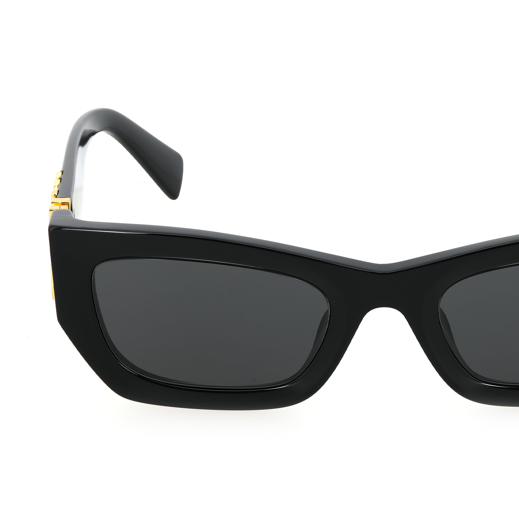 (Women) MIU MIU  Irregular Black Sunglasses with Letter Engraving 0MU09WS1AB5S053 圖 7