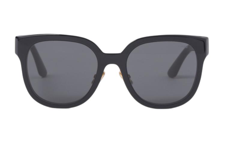 Lookbook (W) 【Boleh Isi Preskripsi】MIU MIU Cermin Mata Hitam Segi Empat dengan Logo di Tepi SMU01Z_E1AB_F05S0_C_055