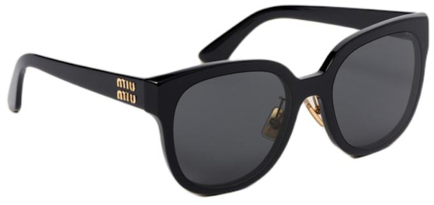 (W) 【Boleh Isi Preskripsi】MIU MIU Cermin Mata Hitam Segi Empat dengan Logo di Tepi SMU01Z_E1AB_F05S0_C_055 Shop (W) 【Boleh Isi Preskripsi】MIU MIU Cermin Mata Hitam Segi Empat dengan Logo di Tepi SMU01Z_E1AB_F05S0_C_055