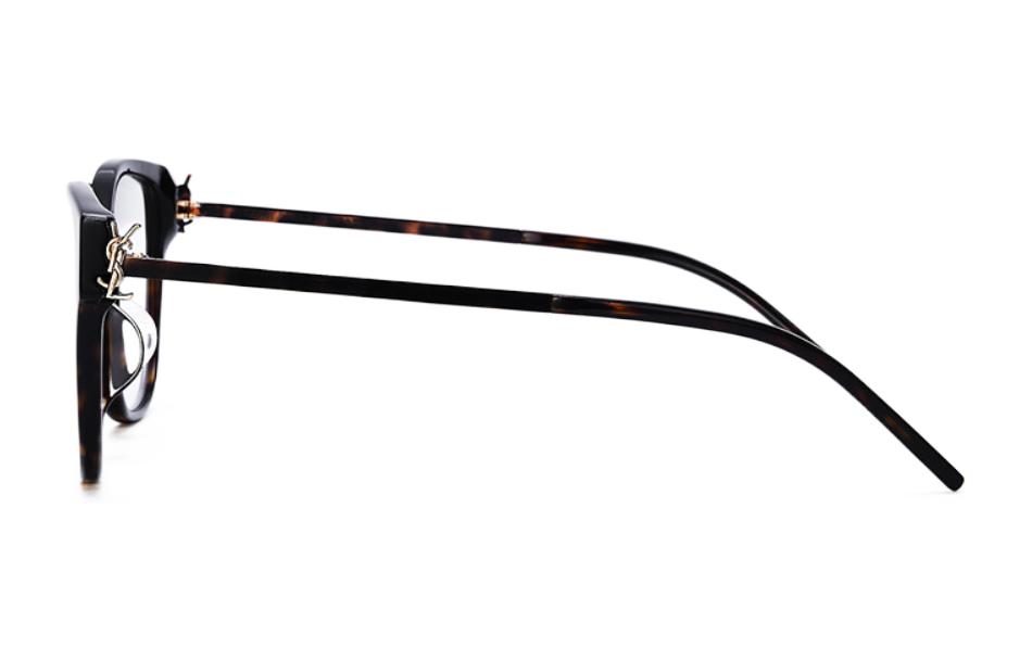 Shop (W) 【Preskripsi Tersedia】SAINT LAURENT Capsule Oval Tortoise Cermin Mata Wanita SLM48O-B/F-003