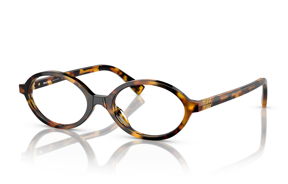 Order (W) 【可配度数】MIU MIU 椭圆眼镜 玳瑁色标志框架 MU01XV VAU1O1