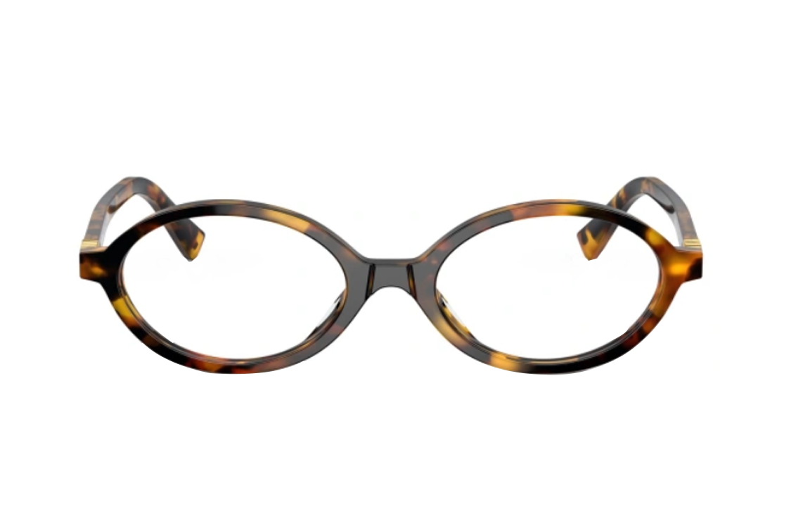 Shop (W) 【可配度数】MIU MIU 椭圆眼镜 玳瑁色标志框架 MU01XV VAU1O1