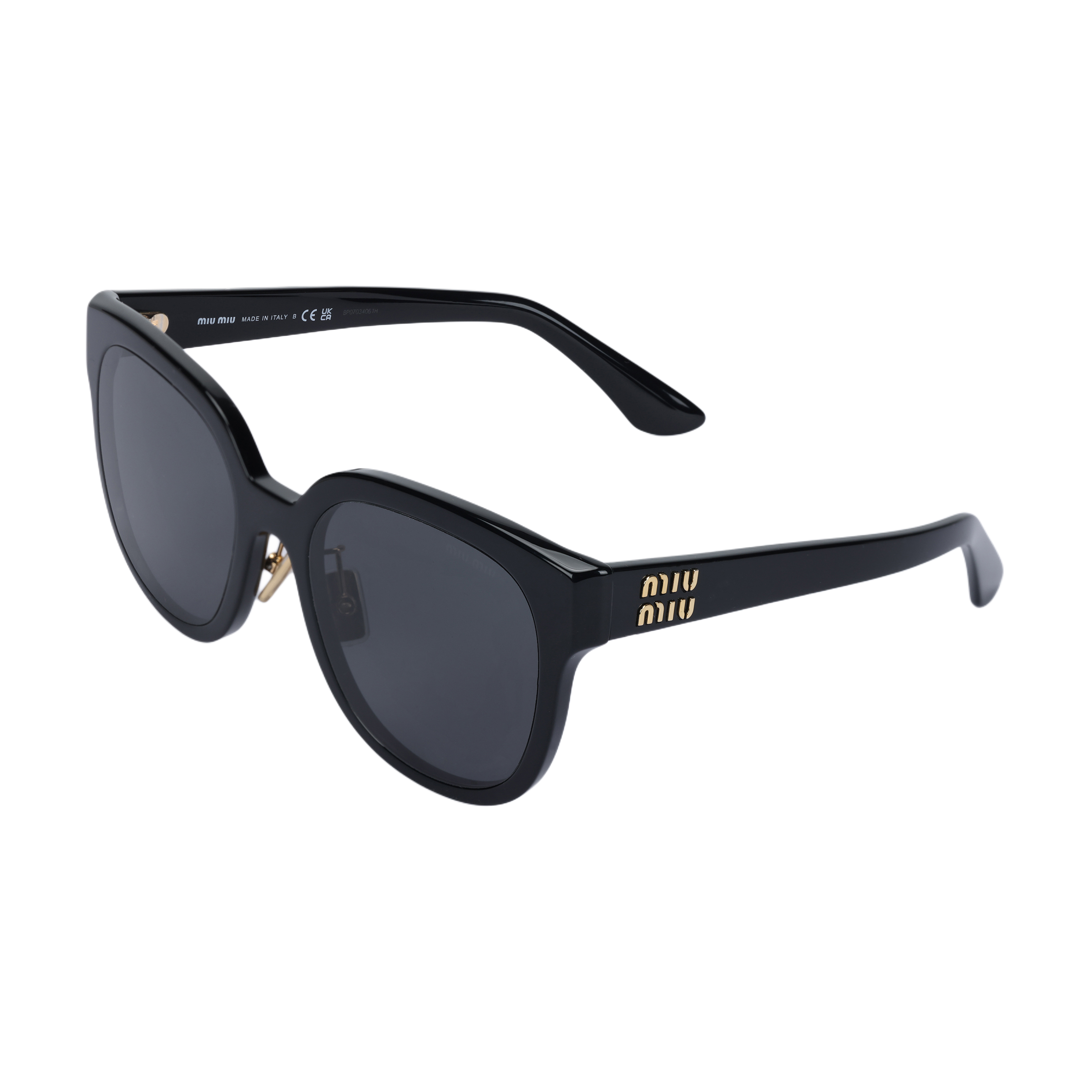 (Women) MIU MIU Square Sunglasses Women - Black 0MU01ZS1AB5S0