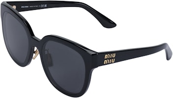 (Women) MIU MIU Square Sunglasses Women - Black 0MU01ZS1AB5S0 (Women) MIU MIU Square Sunglasses Women - Black 0MU01ZS1AB5S0