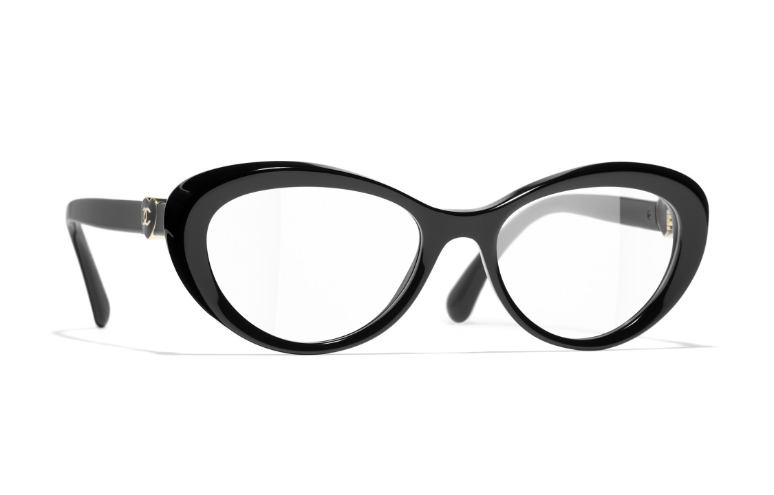 Order (W) 【処方箋対応】CHANEL キャットアイ アセテート メガネ レディース - ブラック CH3466C622
