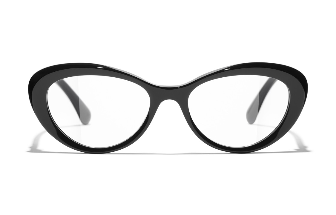 Lookbook (W) 【処方箋対応】CHANEL キャットアイ アセテート メガネ レディース - ブラック CH3466C622