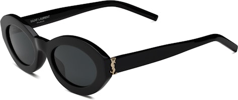 (Women) SAINT LAURENT Oval Black Acetate Nylon Sunglasses 780255Y99561000 (Women) SAINT LAURENT Oval Black Acetate Nylon Sunglasses 780255Y99561000
