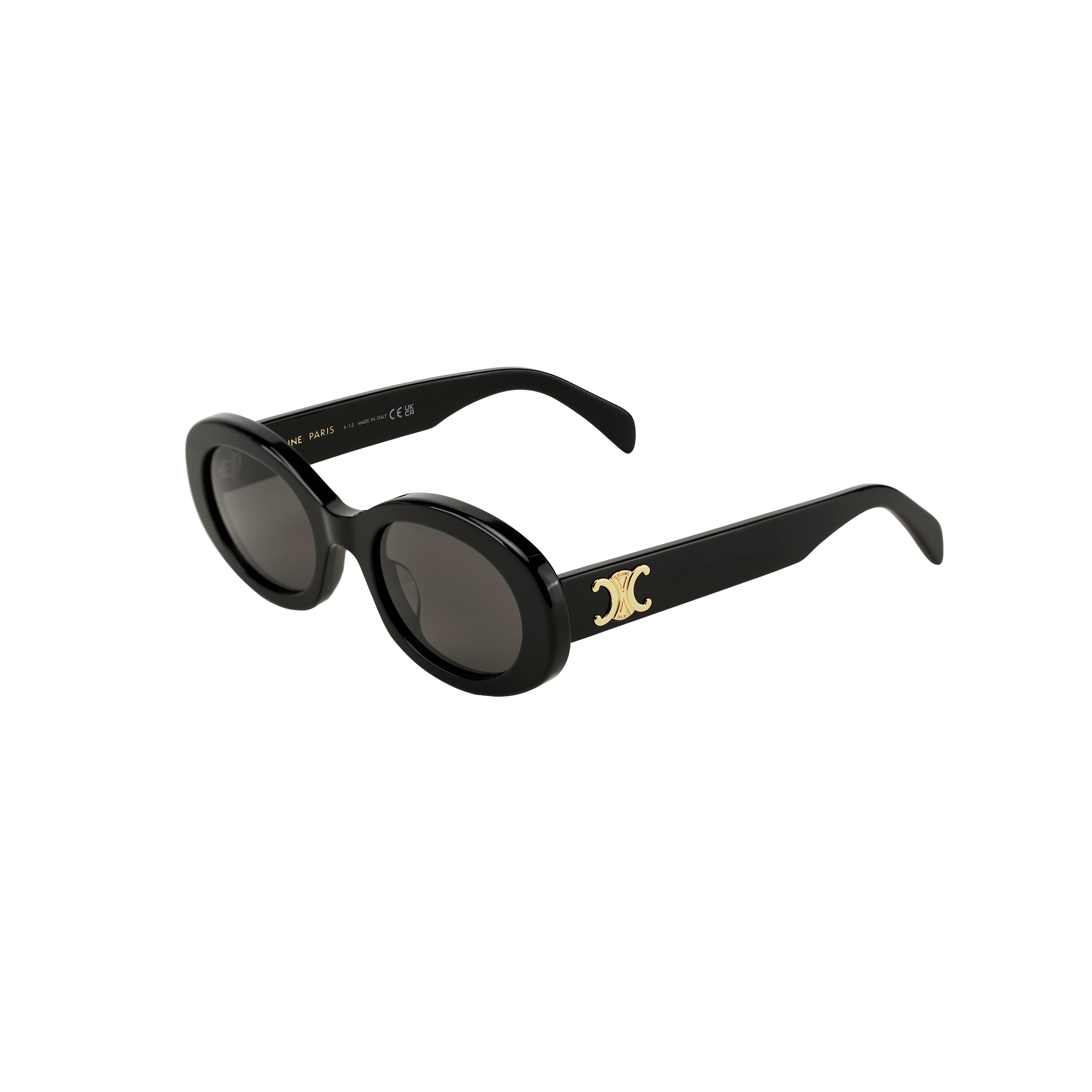 (Women) CELINE Triomphe Oval Acetate Black Sunglasses CL40194U-01A