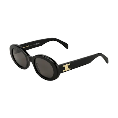 (Women) 【Prescription Option】CELINE Triomphe Oval Acetate Black Sunglasses CL40194U-01A