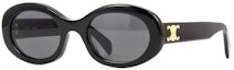 Order (W) 【处方选项】CELINE Triomphe 椭圆形黑色醋酸太阳镜 CL40194U-01A