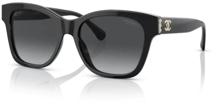 (W) 【可配镜】CHANEL 不规则黑色太阳镜搭配玻璃珍珠细节 CH5482HA-C622S8 Order (W) 【可配镜】CHANEL 不规则黑色太阳镜搭配玻璃珍珠细节 CH5482HA-C622S8
