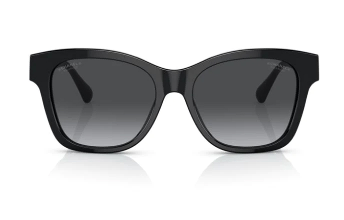 Lookbook (W) 【可配镜】CHANEL 不规则黑色太阳镜搭配玻璃珍珠细节 CH5482HA-C622S8