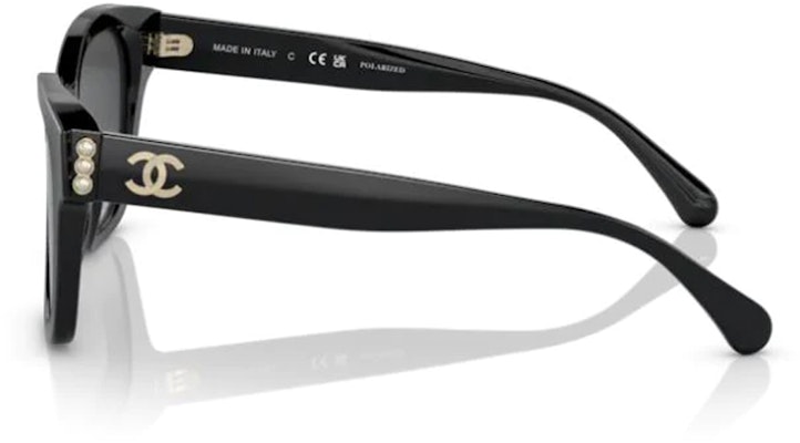(W) 【可配镜】CHANEL 不规则黑色太阳镜搭配玻璃珍珠细节 CH5482HA-C622S8 Shop (W) 【可配镜】CHANEL 不规则黑色太阳镜搭配玻璃珍珠细节 CH5482HA-C622S8