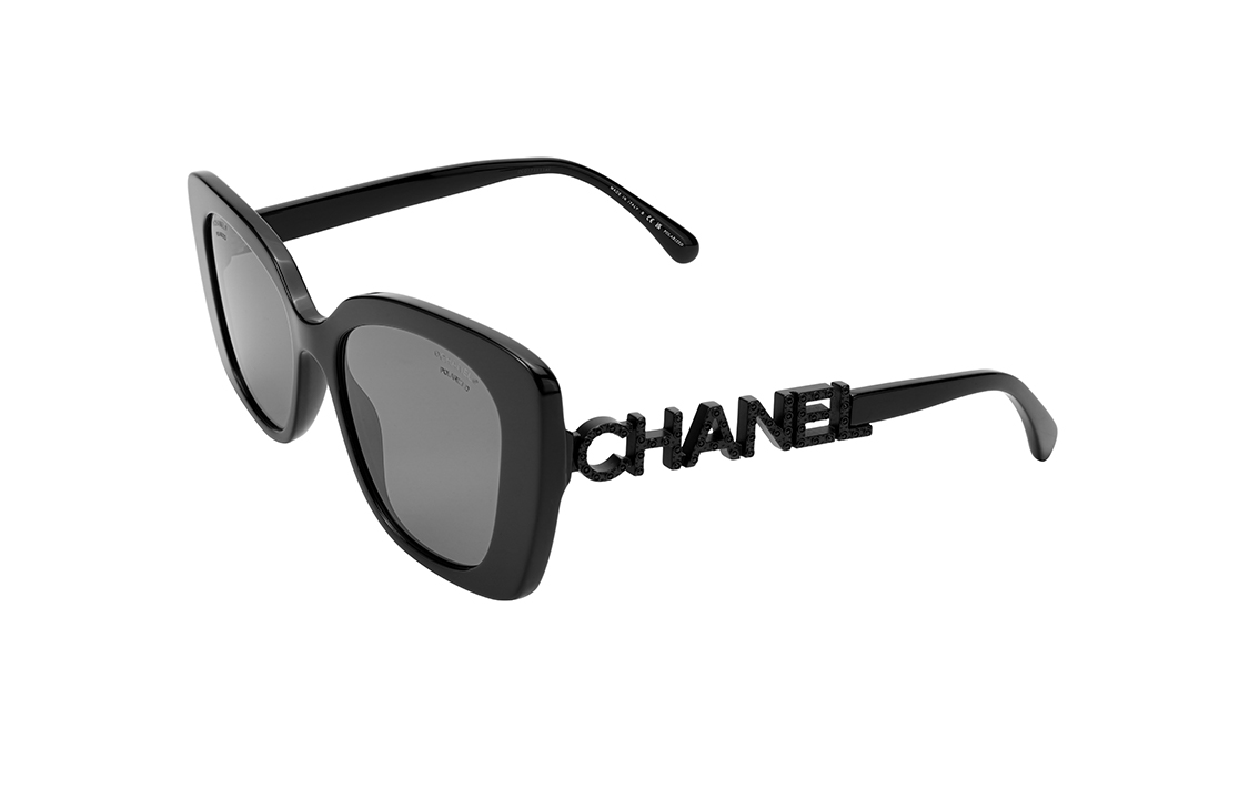 (Women) 【Prescription Ready】CHANEL Stylish Square Sunglasses Women Black/Grey CH5422B-C501/T8 圖 2