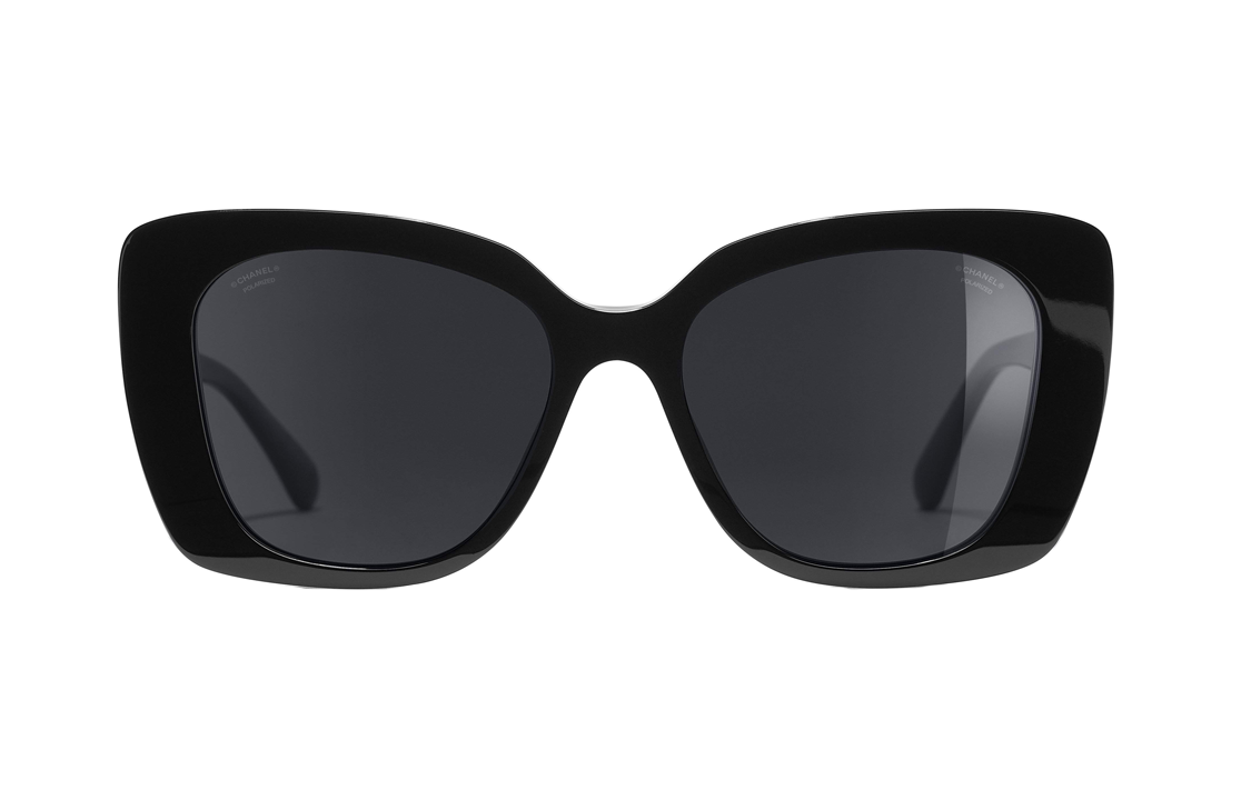 (Women) 【Prescription Ready】CHANEL Stylish Square Sunglasses Women Black/Grey CH5422B-C501/T8 圖 3