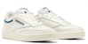 (W) Reebok Club C 85 'Chalk Seaport Teal' - Kasual Retro Putih Biru Teal EF3487