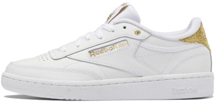 (Women) Reebok Club C 85 'White Gold Metallic GY9727 (Women) Reebok Club C 85 'White Gold Metallic GY9727