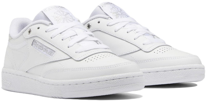(Women) Reebok Club C 85 'White Silver Metallic GY9728 Lookbook (Women) Reebok Club C 85 'White Silver Metallic GY9728
