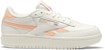(W) Reebok Club C Double 'Chalk Aura Orange' dalam warna Jingga Aura Kapur. H04189
