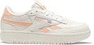 Order (W) Reebok Club C Double 'Chalk Aura Orange' dalam warna Jingga Aura Kapur. H04189