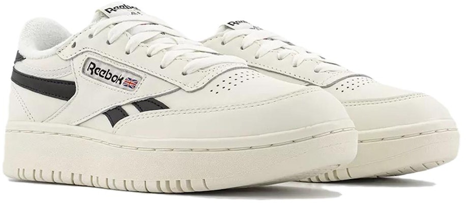 (W) Reebok Club C Double 'Chalk Black' - Kasut Reebok Club C Warna Kapur Hitam 100010773 Order (W) Reebok Club C Double 'Chalk Black' - Kasut Reebok Club C Warna Kapur Hitam 100010773