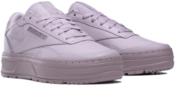 (W) Reebok Club C Double Geo '贝壳紫' GY1378 Lookbook (W) Reebok Club C Double Geo '贝壳紫' GY1378