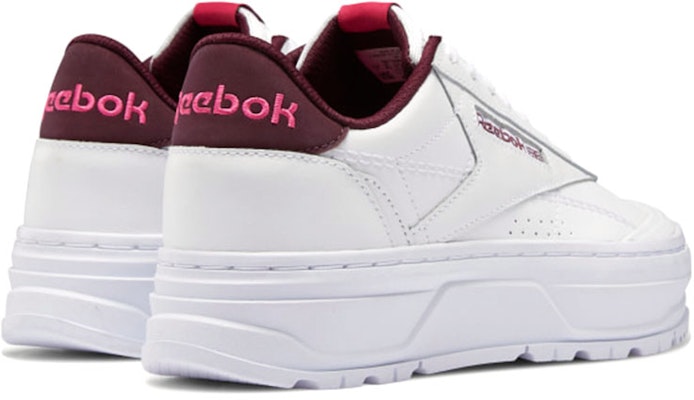 (Women)  Reebok Club C Double Geo 'White Maroon'  H67347 Shop (Women)  Reebok Club C Double Geo 'White Maroon'  H67347