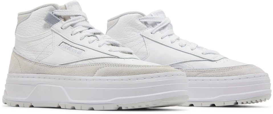 (W) Reebok Club C Geo Mid ''Blanc Gris Froid'' GY8782 Cheap (W) Reebok Club C Geo Mid ''Blanc Gris Froid'' GY8782