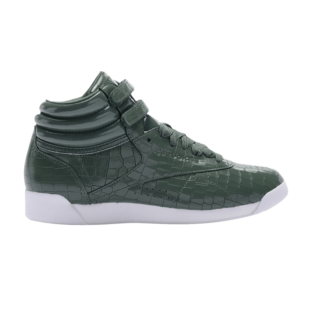 (Women)  Reebok Freestyle Hi Crackle 'Chalk Green'  CN2194