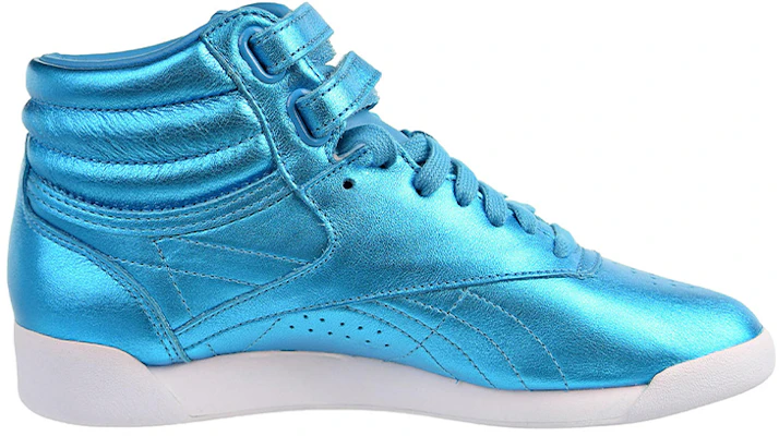 (W) Reebok Freestyle Hi Metallic ''Feather Blue'' Blauw Metallic Sneakers CN0959 Order (W) Reebok Freestyle Hi Metallic ''Feather Blue'' Blauw Metallic Sneakers CN0959
