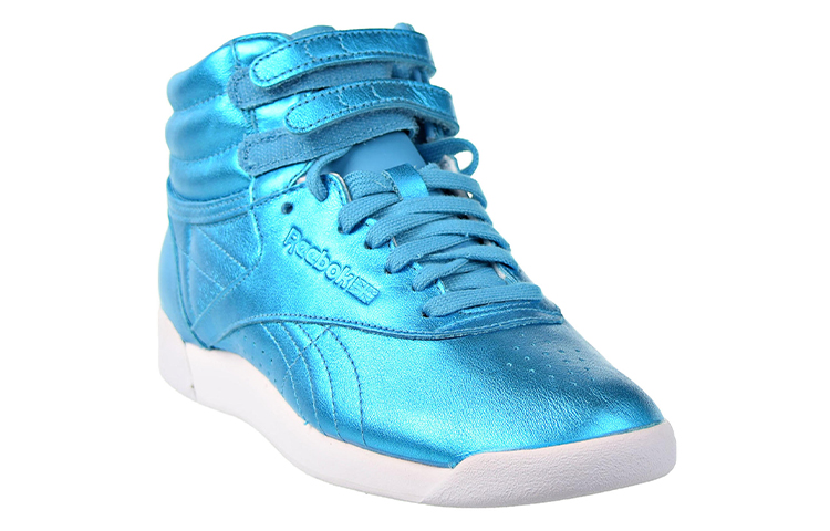 Lookbook (W) Reebok Freestyle Hi Metallic ''Feather Blue'' Blauw Metallic Sneakers CN0959