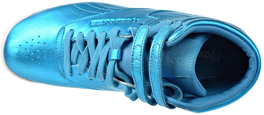 (Women) Reebok Freestyle Hi Metallic 'Feather Blue' CN0959 Shop (Women) Reebok Freestyle Hi Metallic 'Feather Blue' CN0959