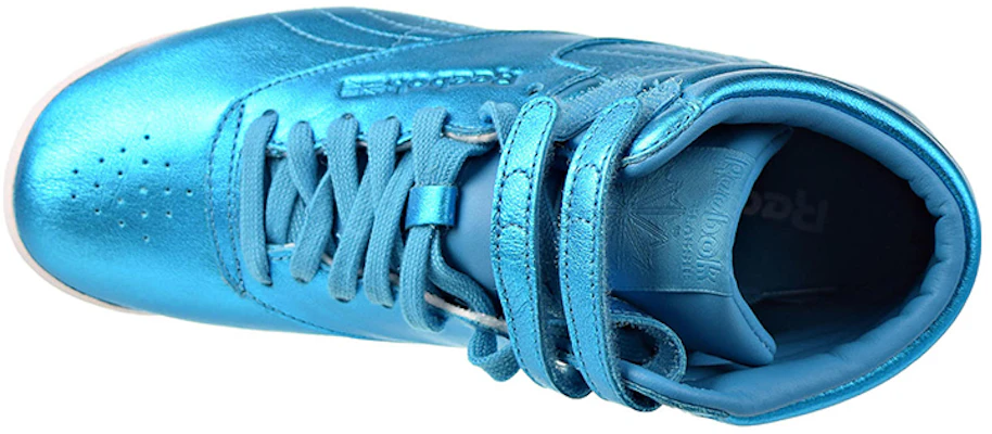 (W) Reebok Freestyle Hi Metallic ''Feather Blue'' Blauw Metallic Sneakers CN0959 Shop (W) Reebok Freestyle Hi Metallic ''Feather Blue'' Blauw Metallic Sneakers CN0959