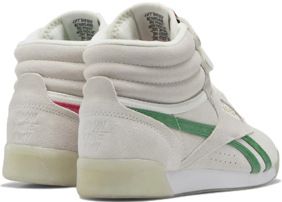 (W) Reebok Freestyle High ''Human Rights Now! - Chalk Groen'' HQ4142 Shop (W) Reebok Freestyle High ''Human Rights Now! - Chalk Groen'' HQ4142