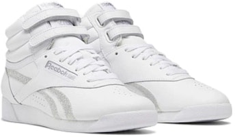 (W) Reebok Freestyle Tinggi 'Putih Glitter' GX2232 Lookbook (W) Reebok Freestyle Tinggi 'Putih Glitter' GX2232